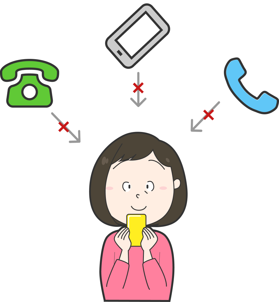 営業電話なしのイメージイラスト